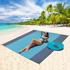 WIWIGO Beach Blanket Waterproof Sandproof Beach Mat 79" X 83"/10'x9'for 2-8 - Image 5