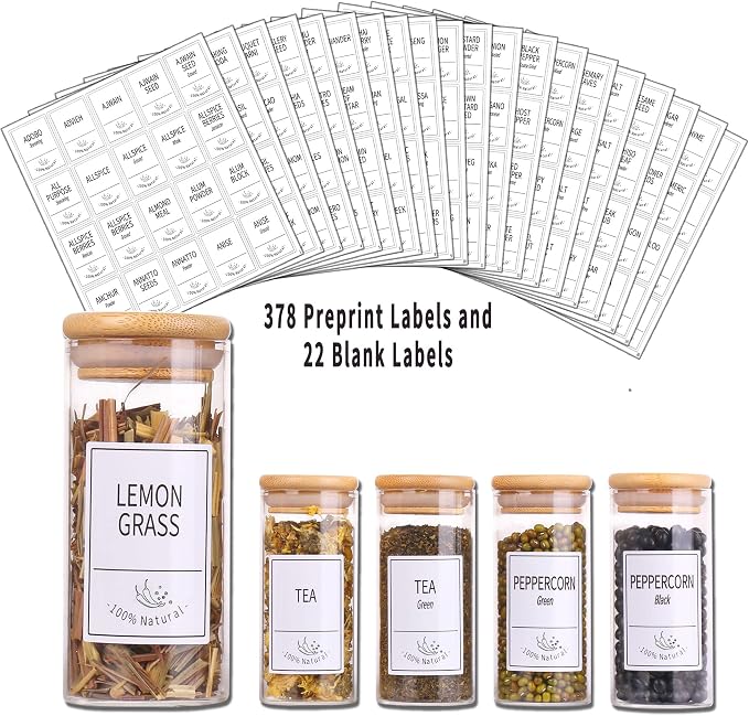 Churboro 24 Glass Spice Jars - Image 2