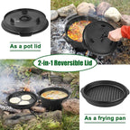 5QT Cast Iron Dutch Oven with Stainless Steel Scrubber, HaSteeL 2-In-1 - Image 5