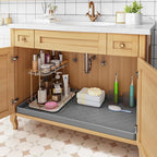 Jin&Bao Waterproof Under Sink Mat 34" x 19", Thick Silicone Mat Cabinet - Image 5