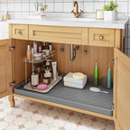 Jin&Bao Waterproof Under Sink Mat 25" x 22", Thick Silicone Mat Cabinet - Image 5