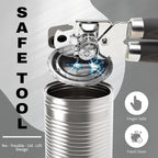 Manual Can Opener with Magnet – Heavy Duty Hand Can & Bottle Opener, Stainless - Image 4