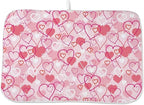 Valentines Day Dish Drying Mat 18 x 24 inch Pink Love Hearts Decorative Drying by AEIOAE