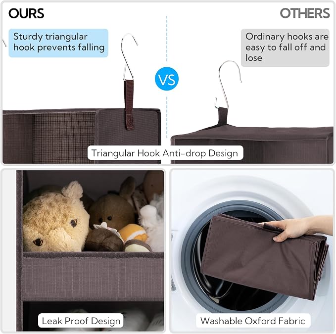 GRANNY SAYS 3-Shelf Closet Organizers and Storage, Foldable Hanging Closet - Image 5