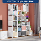 Mavivegue Book Shelf, 20 Cube Storage Organizer, DIY Bookcase, Metal Cube - Image 8