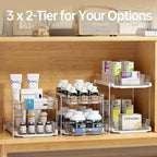 Delamu 2 Sets of 3-Tier Bathroom Under Sink Organizers and Storage, Pull Out - Image 6