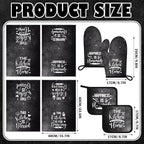 Leinuosen 8 Pcs Kitchen Towels and Oven Mitts Sets Pot Holders Dishcloths Set - Image 3