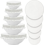 Patelai 10 Pcs Bowl Covers Reusable in 5 Size Stretch Cloth Fabric Elastic Food by Patelai
