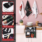 Leinuosen 8 Pcs Cuisine Kitchen Decor Accessories Set Farmhouse Towels Oven - Image 5