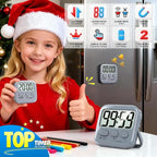 Antonki 2 Pack Digital Timer for Kids, Magnetic Countdown Kitchen Timers for - Image 3