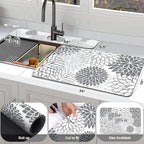 Findosom 2PCS 16" x 24" Dish Drying Mat & 24" x 5.5" Sink Splash Guard - Image 2