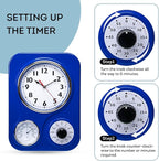 Lily's Home - 9.5 Inch x 12.5 Inch- Retro Kitchen Wall Clock, Vintage Wall Clock - Image 3