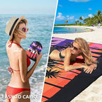 HIHOHO Beach Blanket Waterproof Sandproof Extra Large Beach Mat 79" X - Image 4
