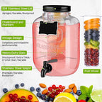 Lallisa 2 Pcs 2 Gallon Glass Drink Dispenser - Image 3