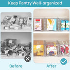 Vtopmart 4Pack Large Stackable Kitchen Pantry Storage Drawers, Acrylic Drawer - Image 5