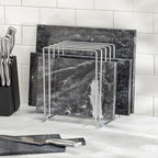 mDesign 5 Slot Pot and Pan Rack — Metal Wire Rack - Image 7