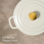 CAROTE 7QT Enameled Cast Iron Dutch Oven Pot - Image 6