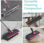 AIR U+ Floor Scrub Brush with Long Handle, 3 in 1 Scrape and Heavy-Duty Stiff - Image 4