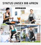 Syntus 12 Pack Bib Apron, Unisex Aprons Adjustable 100% Cotton - Image 7