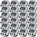 Leumoi 24 Pcs Digital Kitchen Timers Magnetic Back Timers Bulk Large Screen by Leumoi