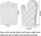 GROBRO7 6Pcs Cotton Oven Mitts and Pot Holders Set Heat Resistant Hot Pads - Image 2
