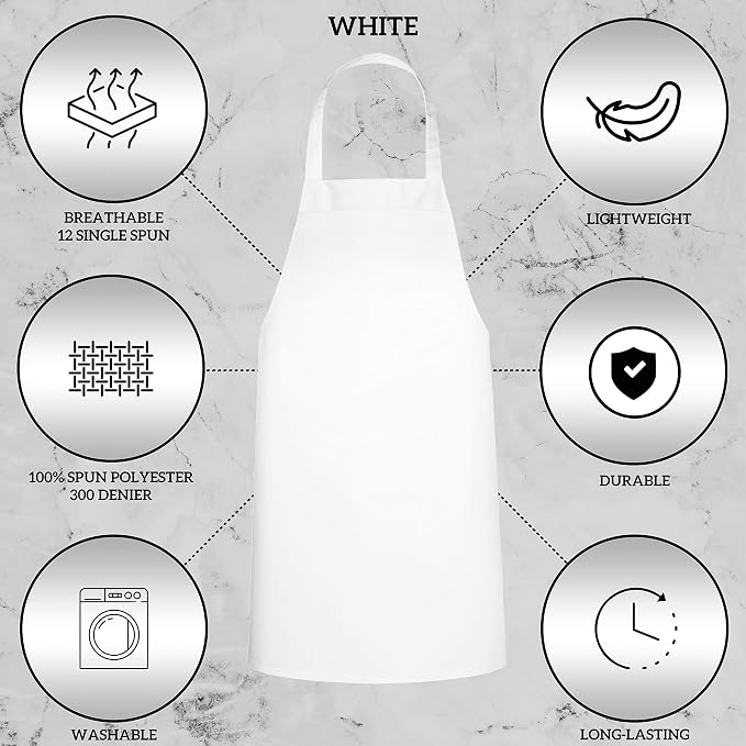 GREEN LIFESTYLE 120 Pack Professional Chef Apron – Grilling Aprons - Image 2