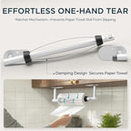 FORIOUS Paper Towel Holder Under Cabinet, One Hand Operable - Image 9