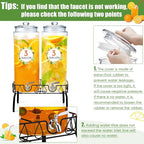 Honeydak 2 Pack 3 Gallon Glass Beverage Dispenser - Image 4
