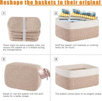 OIAHOMY 4 Pack Storage Baskets for Organizing, Small Bins for Shelves, Cute - Image 7