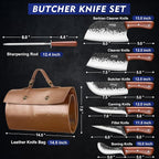 Topfeel 8PCS Chef Butcher Fish Knife Set - Image 2
