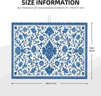 Blue and White Pattern Dish Drying Mats - Image 3