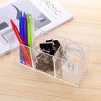 elysolpluv Clear Acrylic Silverware & Pen Organizer Caddy, Transparent Plastic - Image 6