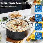 BEZIA Large 10 Quart Nonstick Stock Pot - Image 2