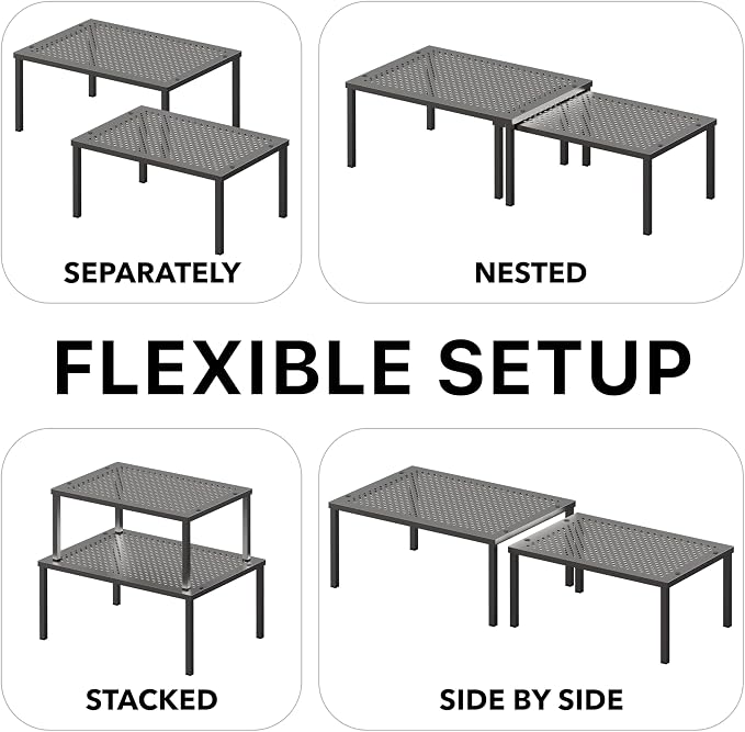 Simple Houseware Expandable Stackable Cabinet and Counter Shelf Organizer - Image 6