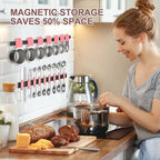 16-Piece Stainless Steel Measuring Cups and Spoons Set, Strong Magnetic Nesting - Image 3