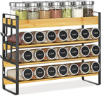 EsLuker.ly Spice Seasoning Rack Organizer Kitchen Countertop, 4 Tier Bamboo by EsLukerly