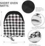 Short Oven Mitts, Heat Resistant 500°F, Silicone Grip Kitchen Gloves, Non-Slip - Image 2