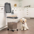 IRIS USA 30 lbs & 11 lbs Combo Airtight Dog Food Storage Container, Stackable - Image 4