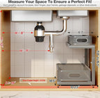 2-Pack 18.5 IN Depth Under Sink Organizer - Image 2