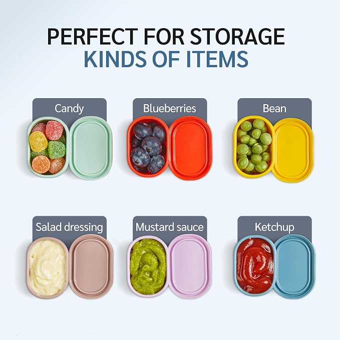 ISSEVE 12Pcs/Set Nesting Silicone Food Storage Containers - Image 6