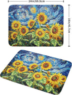 Sunflower Dish Drying Mat for Kitchen Counter 24x18 Inch Starry Night Drying Mat - Image 5