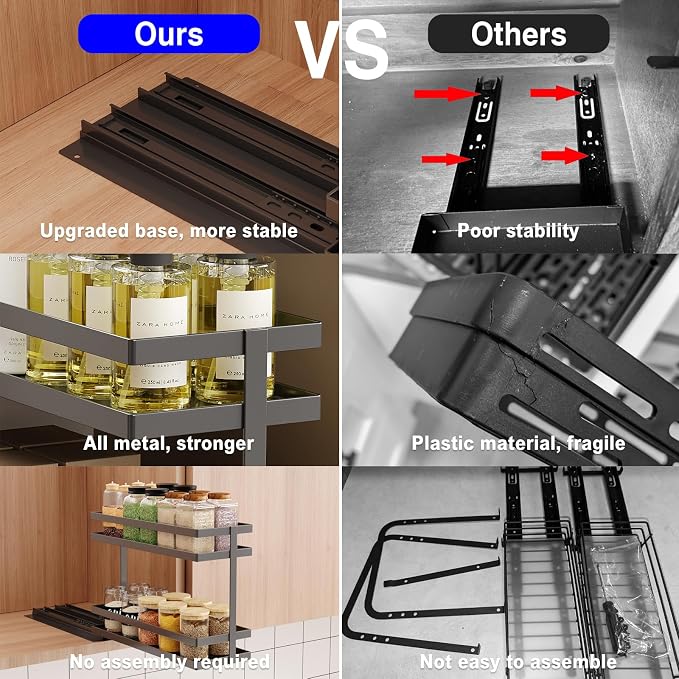 Mustorn Pull Out Spice Rack Organizer - Image 5