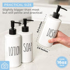 Heartland Home Porcelain 16oz Empty Liquid Dispenser Bottle - Image 3