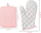 GROBRO7 6Pcs Cotton Oven Mitts and Pot Holders Set Heat Resistant Hot Pads - Image 2