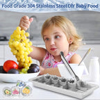 Stainless Steel Ice Cube Trays for Freezer, 18-Slot Vintage Inspired Design - Image 3