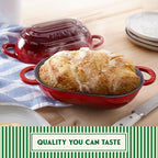 Enameled Cast Iron Bread Oven 2 Qt, Non-Stick Single Loaf Cast Iron Bread Pan - Image 7