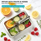 Stainless Steel Ice Cube Tray, Large Ice Cube Trays Mold - Image 4