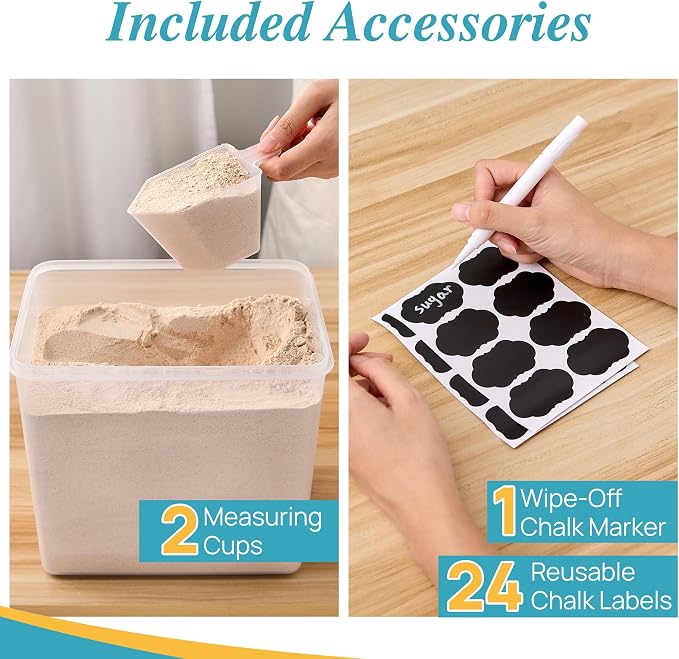 Vtopmart 8.5L 2 Pack Extra Large Flour Sugar Storage Containers - Image 8