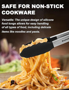Anaeat Non-Stick Silicone Locking Tong Set of 2 - Image 2