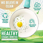 GreenLife Soft Grip Healthy Ceramic Nonstick 12 Piece Cookware Pots and Pans Set - Image 2